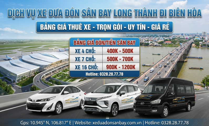 Gia xe dua don san bay long thanh di bien hoa